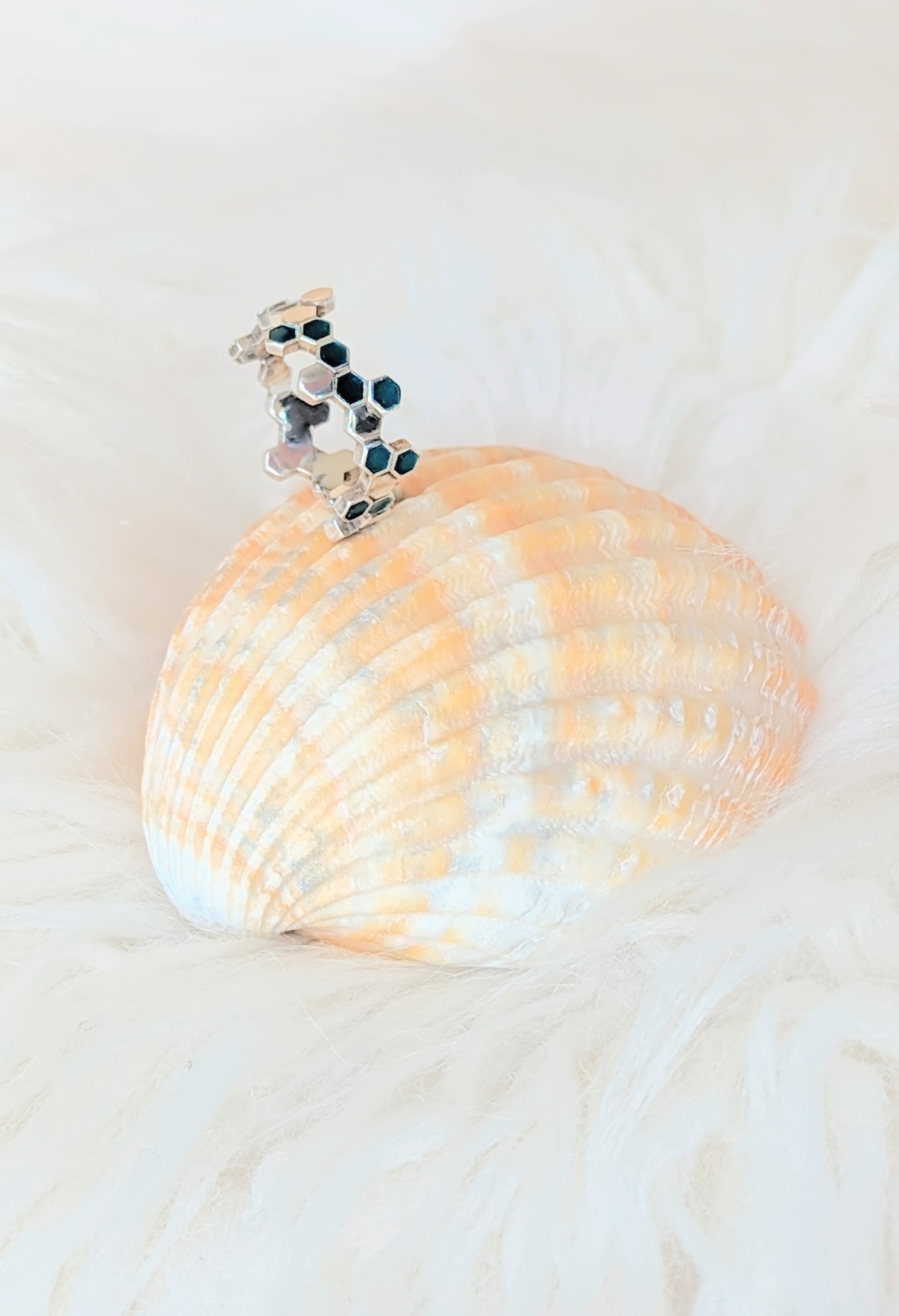 Bague nid d'abeille médium