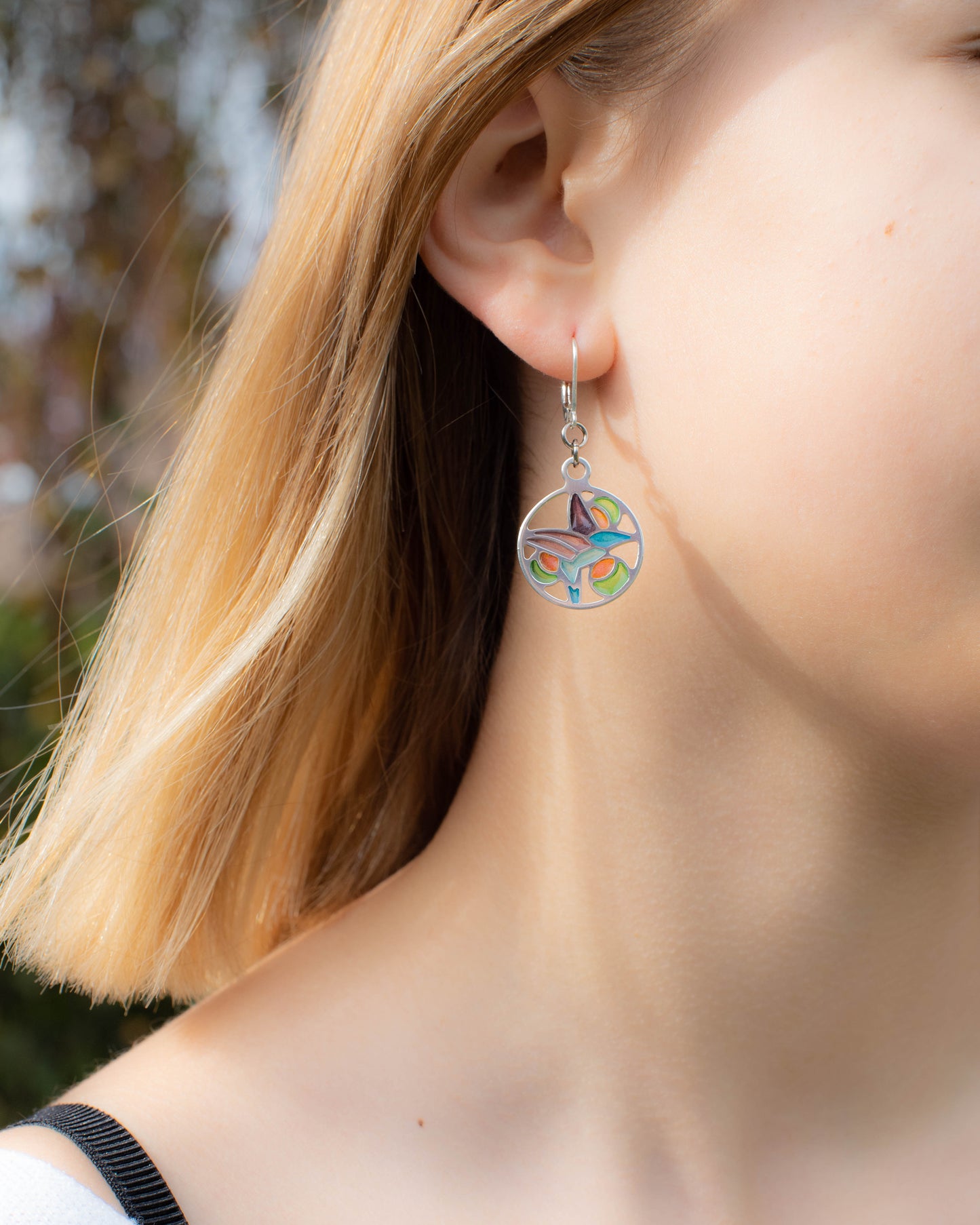 Boucles d'oreilles COLIBRI VERT