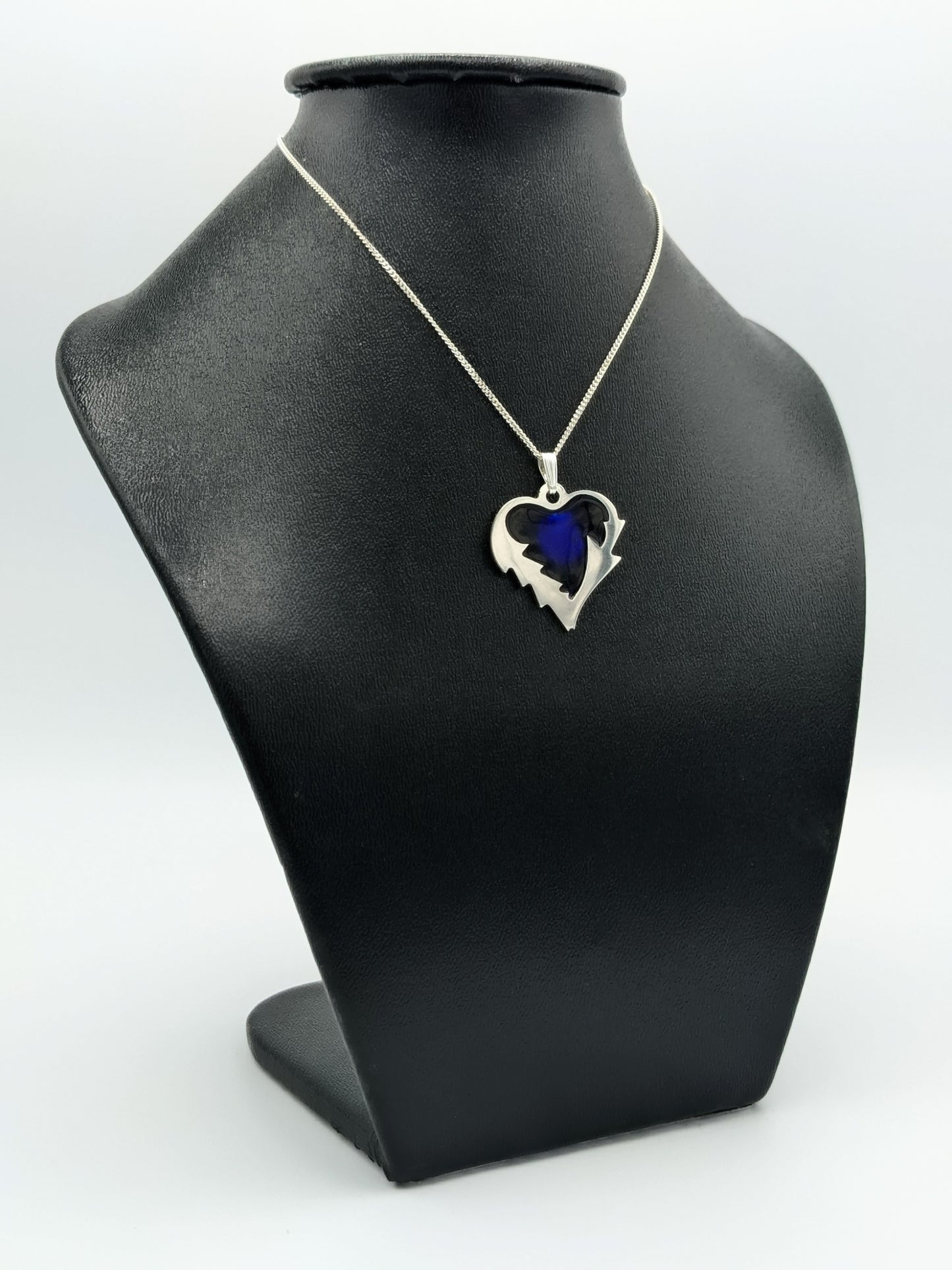 Pendentif coeur Intense bleu