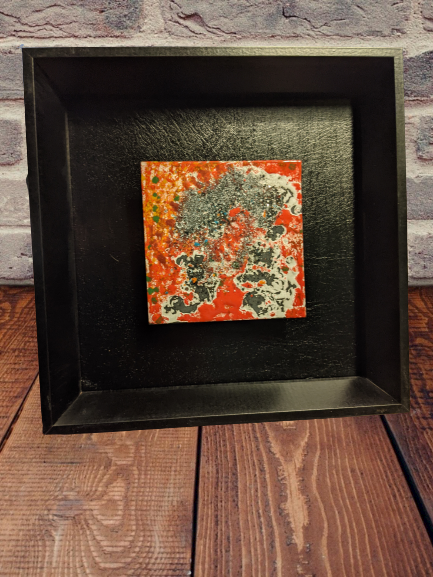 Tableau contemporain sur acier