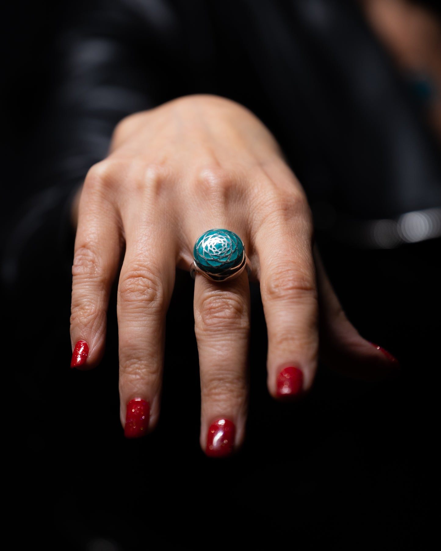 Bague fleur océan