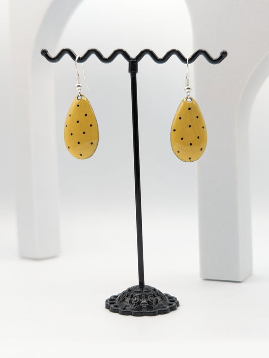 Boucles d'oreilles - PETITS POIS goutte jaune