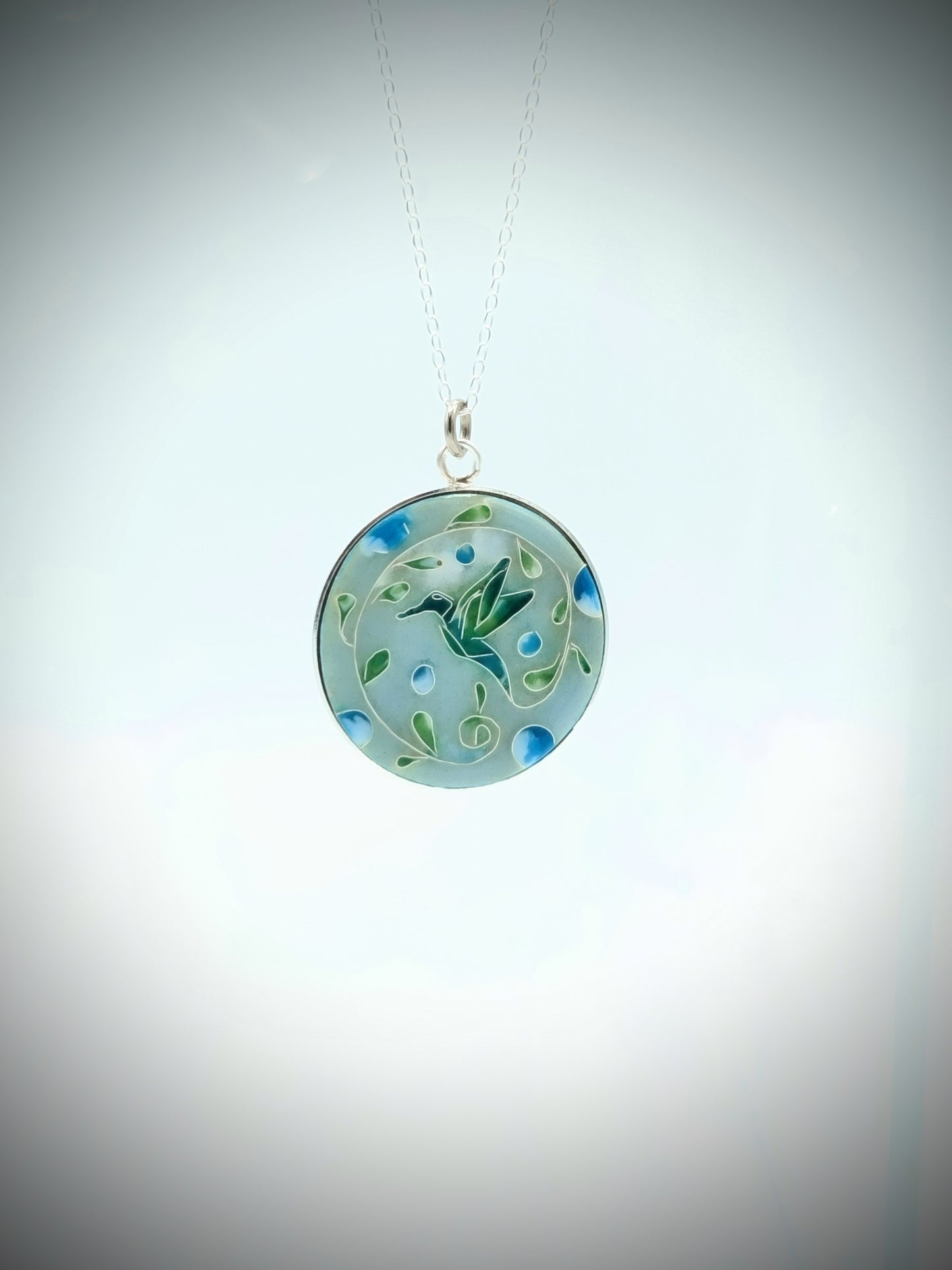 Pendentif CLOISONNÉ Colibri