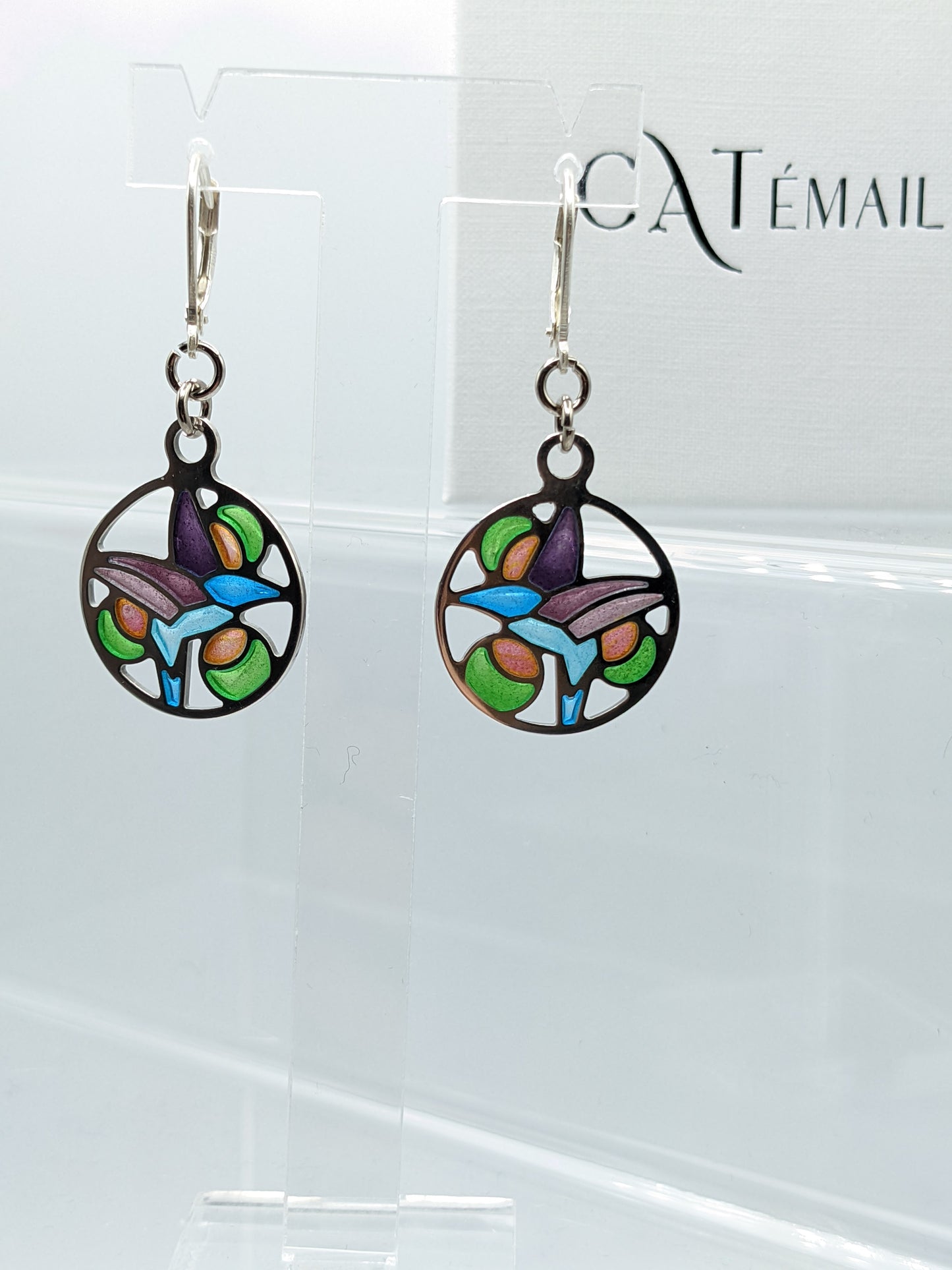 Boucles d'oreilles COLIBRI VERT