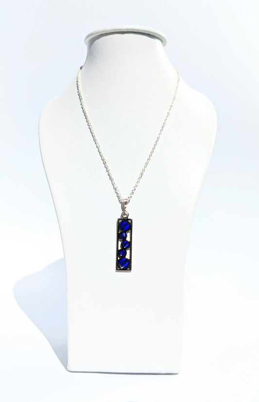 Pendentif VALÉRY bleu nuit