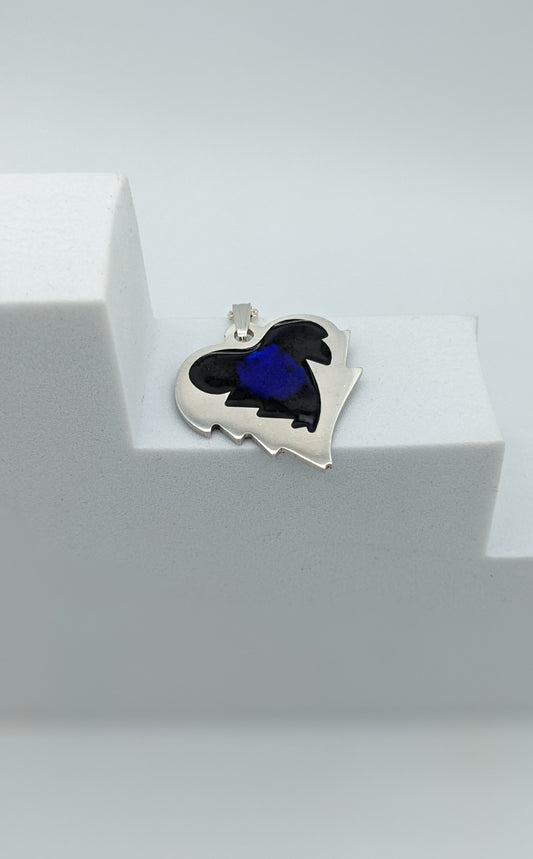 Pendentif coeur Intense bleu